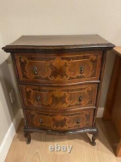 Gorgeous(Set Includes 2) Antique Italian Inlaid Wood Matching Cabinets