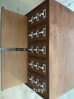 Gorgeous Vintage Double sided 60 Drawer Card Catalog