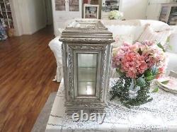 Gorgeous Vintage or Antique Beveled Glass & Wood FRENCH Display Case