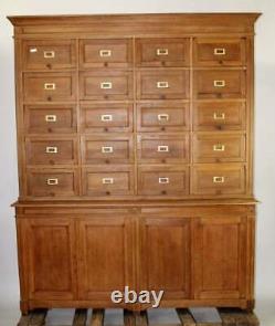 Gorgeous and Massive French Notary Cabinet Oak, circa 1900