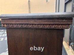 Gorgeous c1880 jewelers cabinet Mahogany porcelain pulls 27.5 w x 24 h x 11.25