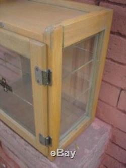 Great Original Vintage Barber Medical Antiseptic Sterilizer Wood Cabinet Box