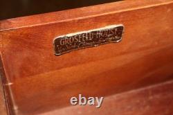 Grosfeld House Flame Mahogany Inlaid China Cabinet Bookcase Breakfront