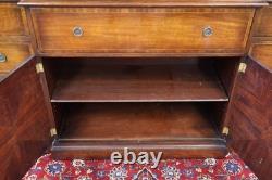 Grosfeld House Flame Mahogany Inlaid China Cabinet Bookcase Breakfront