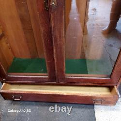 Gun Cabinet Antique Inlaid Wood