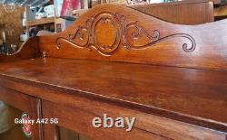 Gun Cabinet Antique Inlaid Wood