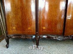 HAS TO GO! ANTIQUE ITALIAN ARMOIRE INLAID WOOD MARQUETRY C. 1920s EXCELLENT COND