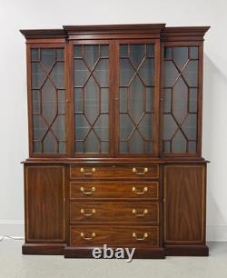 HENKEL HARRIS 2365 29 Banded Mahogany Breakfront China Cabinet