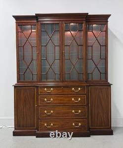 HENKEL HARRIS 2365 29 Banded Mahogany Breakfront China Cabinet