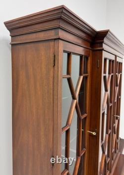 HENKEL HARRIS 2365 29 Banded Mahogany Breakfront China Cabinet