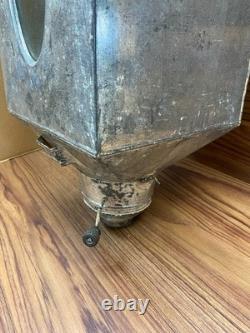 HUGE 29 Antique Hoosier Cabinet Metal Flour Bin Sifter Hand Crank Glass Window