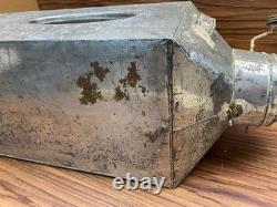 HUGE 29 Antique Hoosier Cabinet Metal Flour Bin Sifter Hand Crank Glass Window