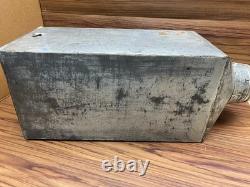 HUGE 29 Antique Hoosier Cabinet Metal Flour Bin Sifter Hand Crank Glass Window