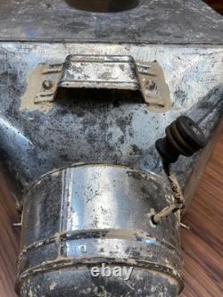 HUGE 29 Antique Hoosier Cabinet Metal Flour Bin Sifter Hand Crank Glass Window