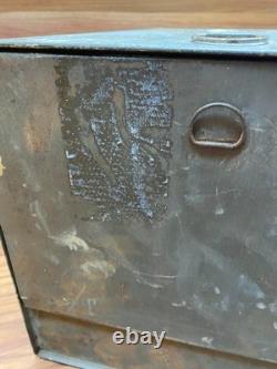 HUGE 29 Antique Hoosier Cabinet Metal Flour Bin Sifter Hand Crank Glass Window