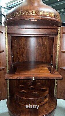 Handcrafted Bottle Shaped Antique Liquor Cabinet