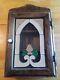 Haunted Antique Cupboard. Stain Glass. Hangs On Wall