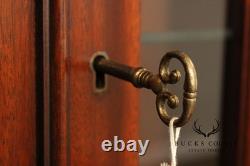 Henkel Harris Georgian Style Inlaid Mahogany Breakfront Bookcase