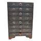 Hindu Asian 8 Drawer Wooden Metal Handmade Jewelry Spice Organizer Cabinet