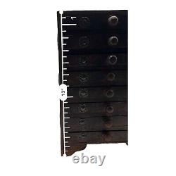 Hindu Asian 8 Drawer Wooden Metal Handmade Jewelry Spice Organizer Cabinet