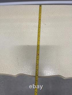 Hollywood Regency French Provincial White Crackled Chest of Drawers Cabinet