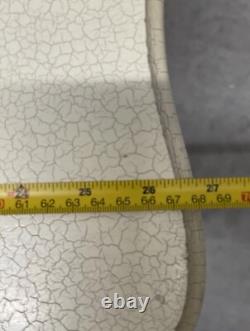 Hollywood Regency French Provincial White Crackled Chest of Drawers Cabinet