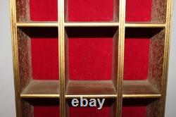 Hollywood Regency Gold Gilt Curio Wall Shelf or Tabletop Display Baroque Design
