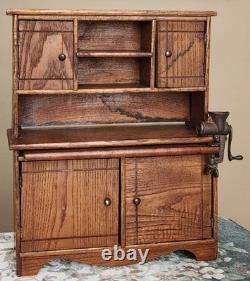 Hoosier Cabinet, Child, Salesman, Bakers Kitchen Work Station, Oak, c1900 18t