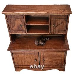 Hoosier Cabinet, Child, Salesman, Bakers Kitchen Work Station, Oak, c1900 18t