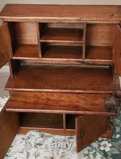Hoosier Cabinet, Child, Salesman, Bakers Kitchen Work Station, Oak, c1900 18t