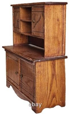 Hoosier Cabinet, Child, Salesman, Bakers Kitchen Work Station, Oak, c1900 18t