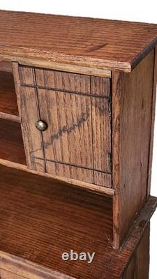 Hoosier Cabinet, Child, Salesman, Bakers Kitchen Work Station, Oak, c1900 18t