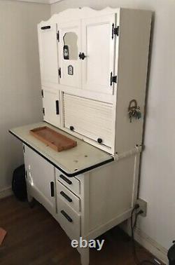 Hoosier Cabinet with Original Flour Bin, Sifter and Clock-LOCAL PICKUP ONLY