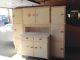 Hoosier Style Cabinet Complete With Two (2) Rare Side Cabinets