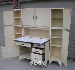 Hoosier Style Cabinet complete with Two (2) Rare Side Cabinets, 