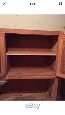 Hoosier brand Antique Oak Kitchen Cabinet (authentic) loaded with many features