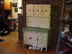 Hoosier cabinet painted vintage Borden Cabinets Indiana made a video of it