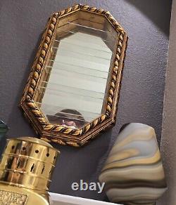 Horchow 27 Gold Mirrored Curio Cabinet Hollywood Regency Gorgeous Vintage