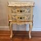 Horchow Hand Painted Florentine Wood Nightstand End Table Hall Cabinet Italian