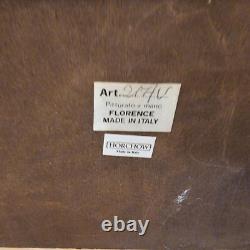 Horchow Hand Painted Florentine Wood Nightstand End Table Hall Cabinet Italian