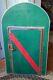 Horse Bandage Stable Metal Arched Cabinet Speckled Green & Yellow Retro Box