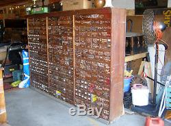 Huge ANTIQUE 305 DRAWER TALL HARDWARE STORE MULTI DRAWER APOTHECARY CABINET Oak