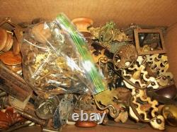 Huge Lot Of Antique And Vintage Hardware, Drawer Pulls, Knobs, Escutcheons, Etc