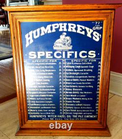 Humphreys Specific Homeopathic Wood Counter Display Antique Cabinet 1890s