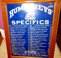 Humphreys Specific Homeopathic Wood Counter Display Antique Cabinet 1890s