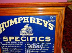 Humphreys Specific Homeopathic Wood Counter Display Antique Cabinet 1890s