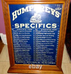 Humphreys Specific Homeopathic Wood Counter Display Antique Cabinet 1890s