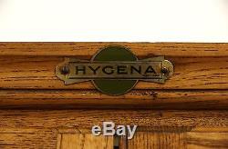 Hygena English 1930's Oak Vintage Hoosier Kitchen Cupboard or Physician Cabinet