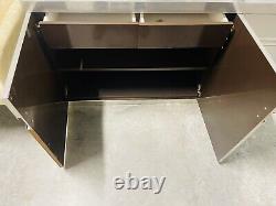 Iconic MID Century Modern Brushed Stainless Steel Credenza By Pierre Cardin