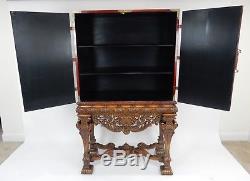 Incredible English George II Chinoiserie Cabinet on intricate carved base 65